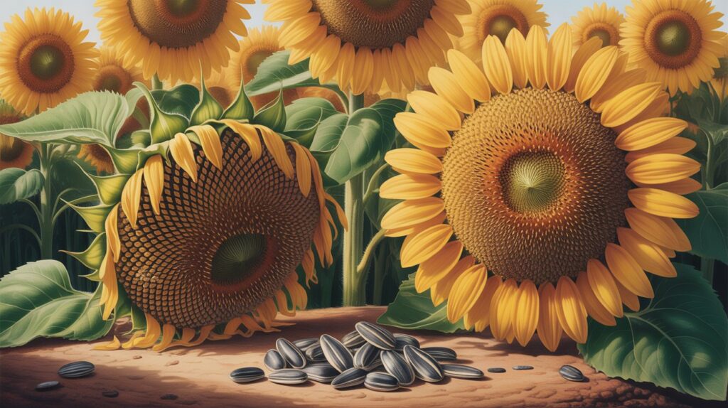 seeded sunflowers