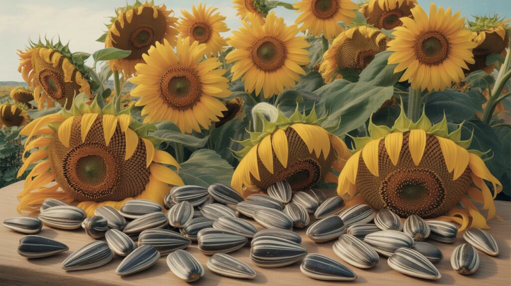 seeded sunflowers