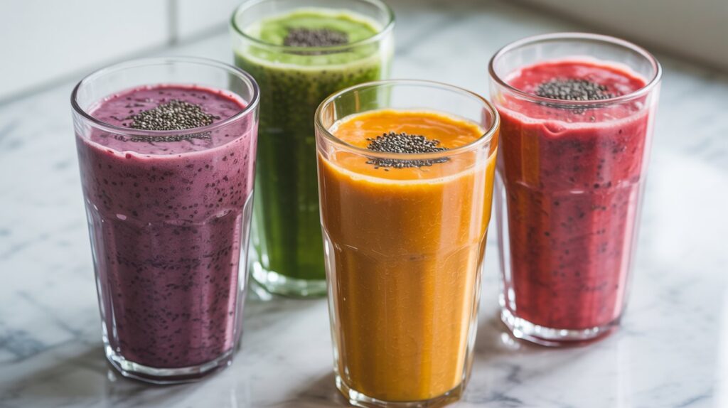 chia seeds in fruit smoothies