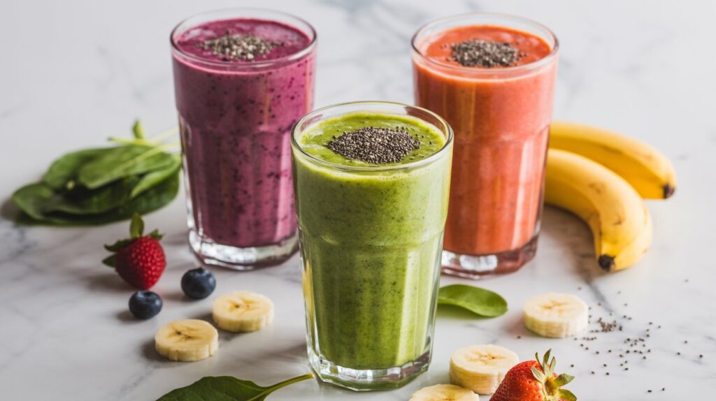 chia seeds in fruit smoothies