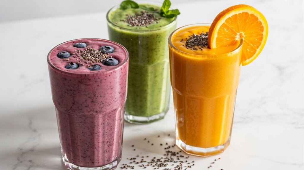 chia seeds in fruit smoothies