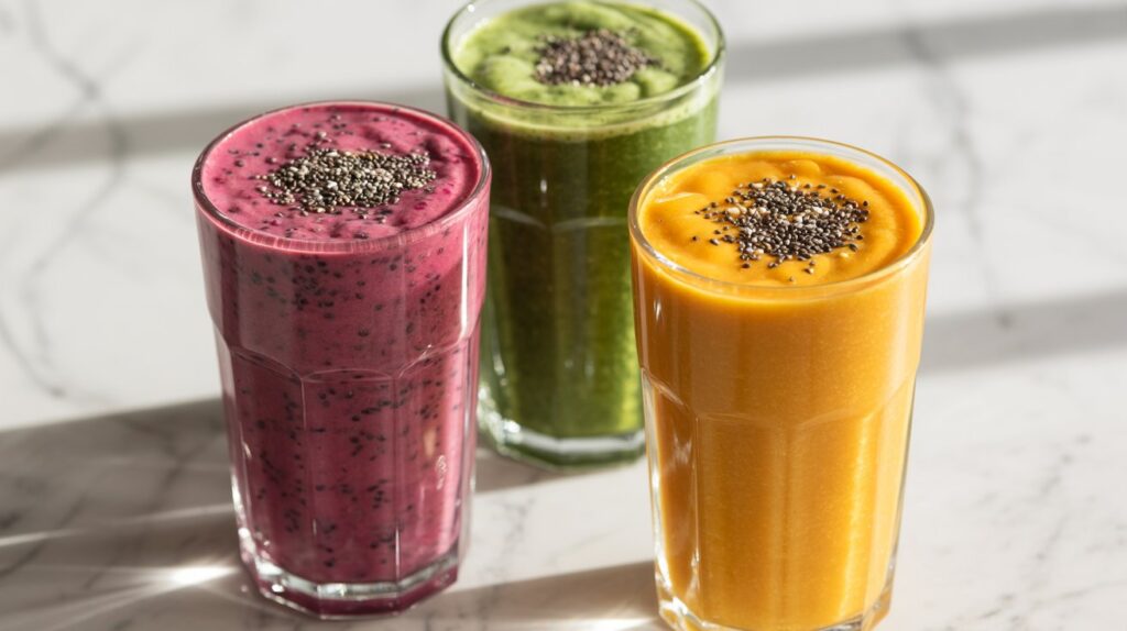 chia seeds in fruit smoothies