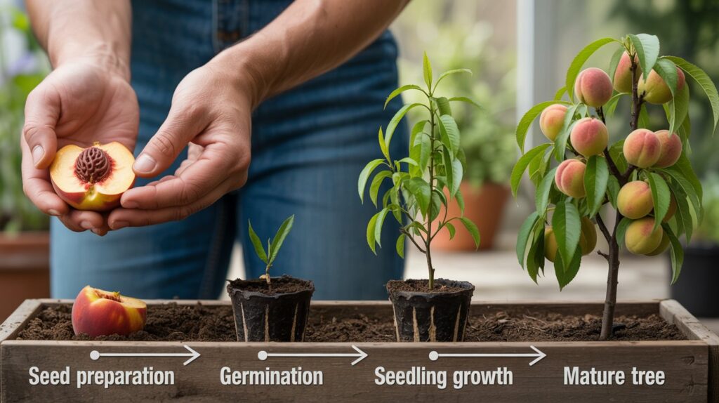 how to plant a peach seed