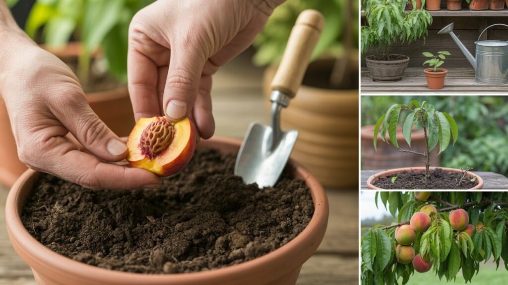 how to plant a peach seed