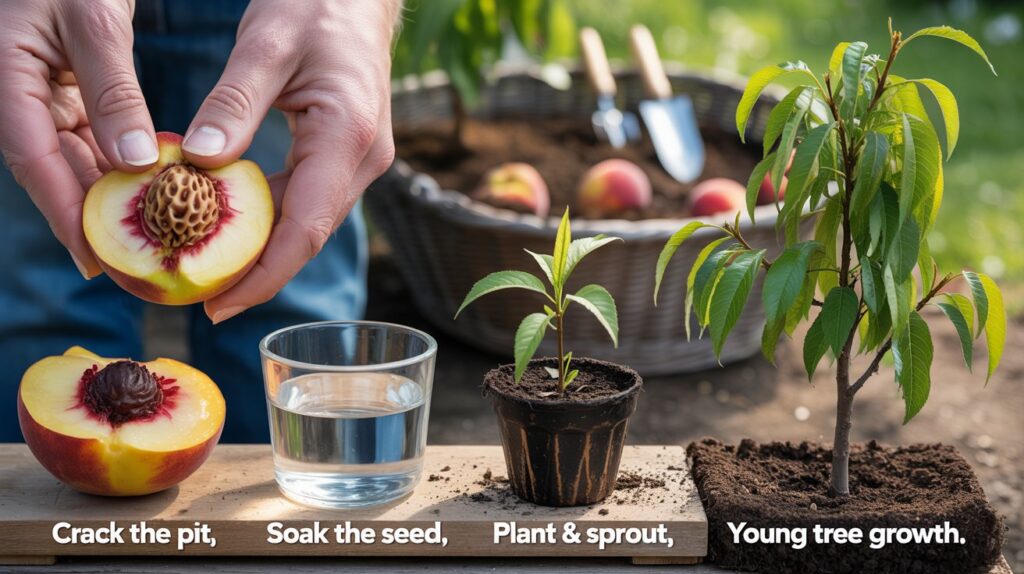 how to plant a peach seed