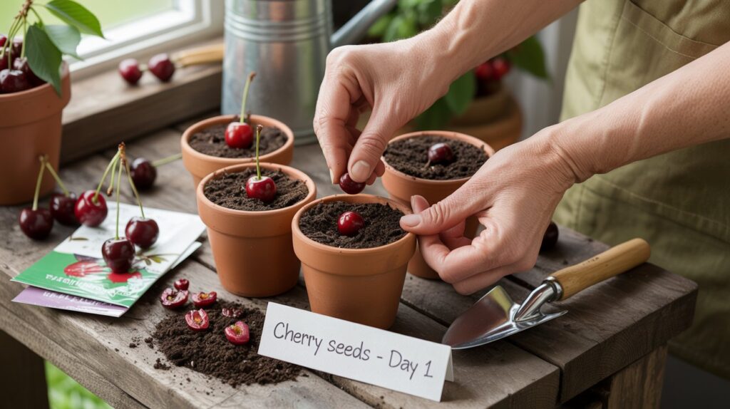 how to plant cherry seeds