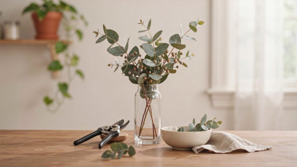 seeded eucalyptus stems
