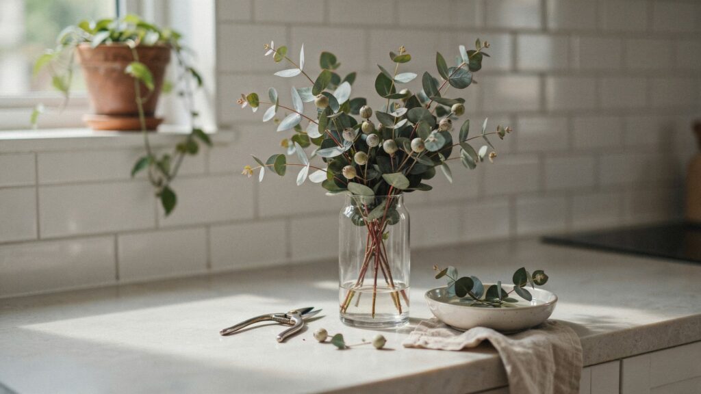 seeded eucalyptus stems
