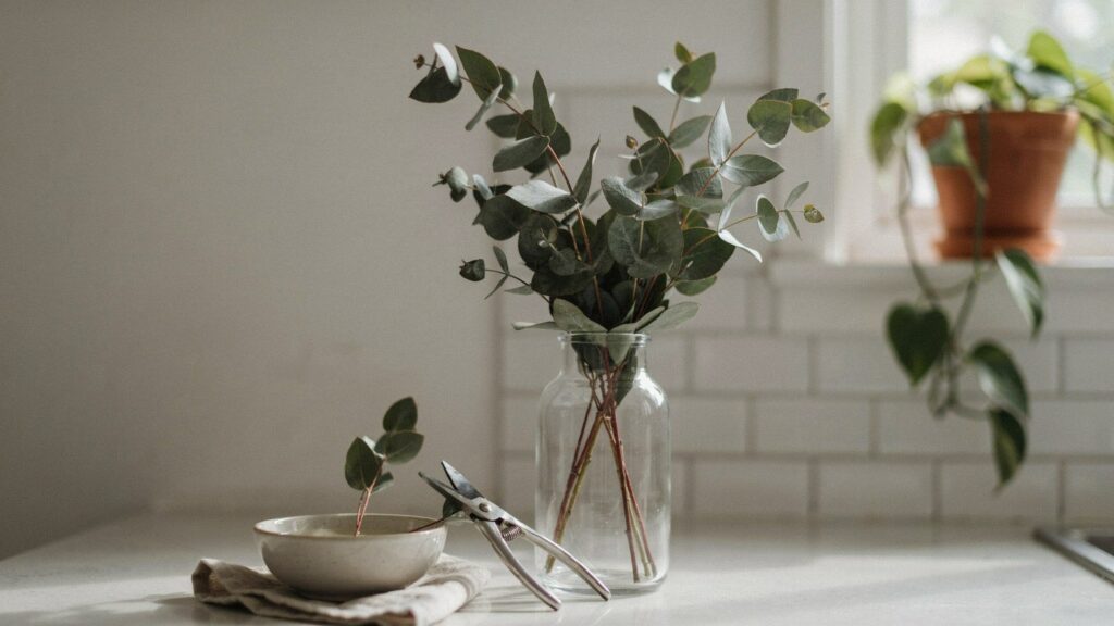 seeded eucalyptus stems