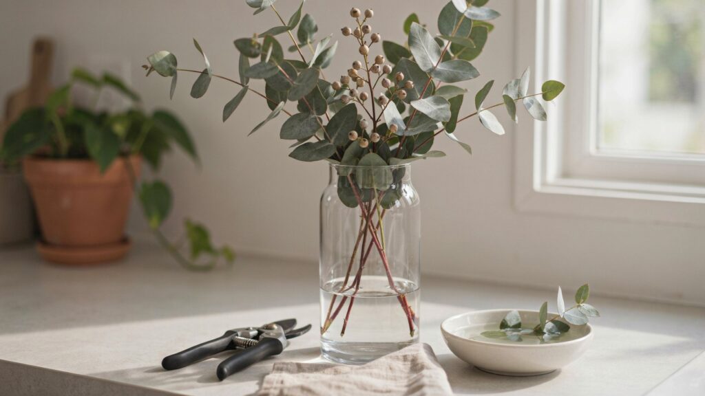 seeded eucalyptus stems